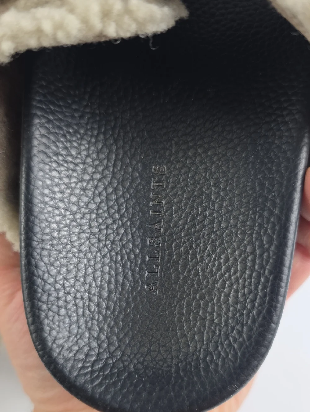 All Saints Sian Shearling Women's Sandals Size 7